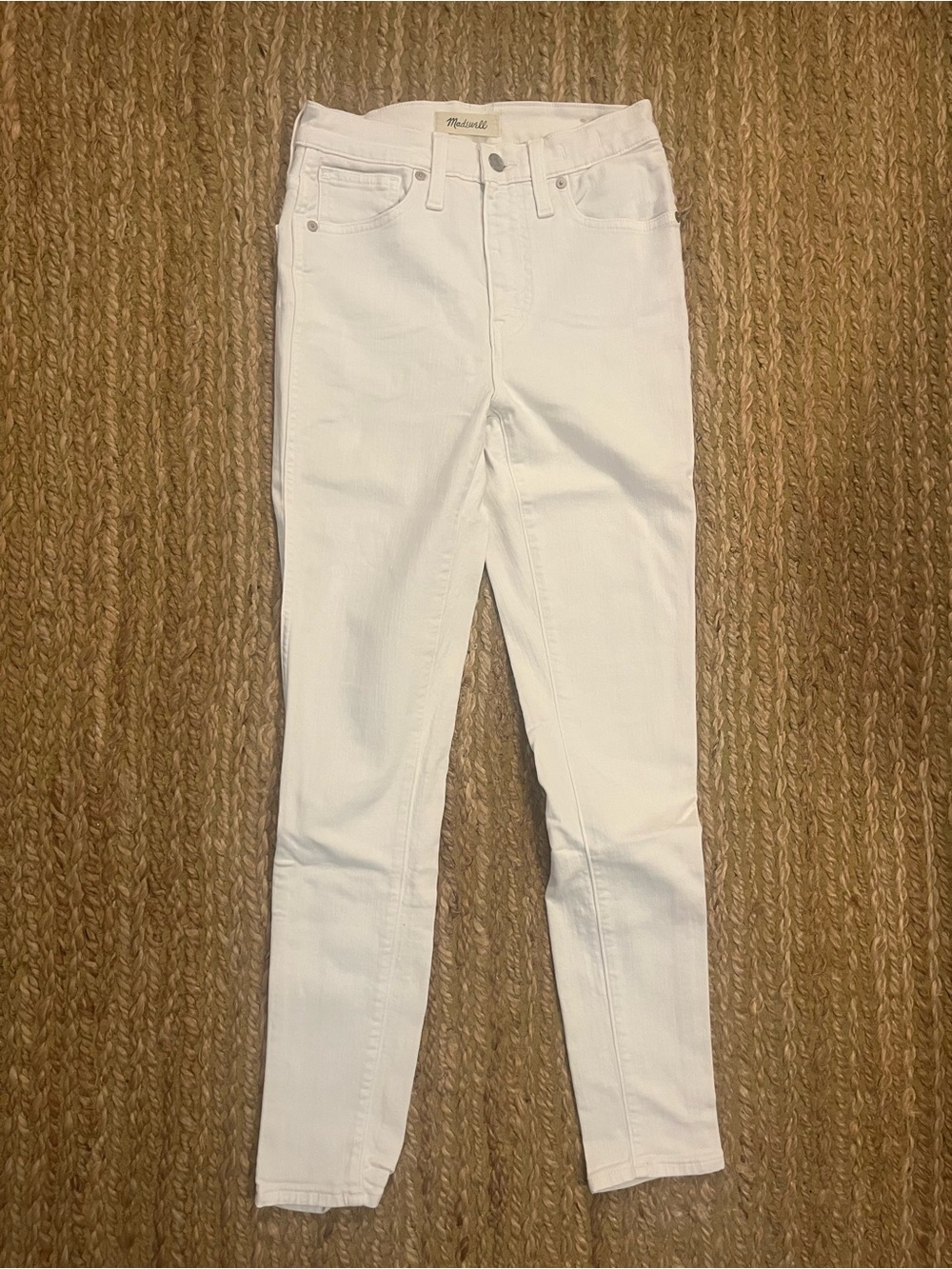 Madewell White High-Waist Skinny Jeans